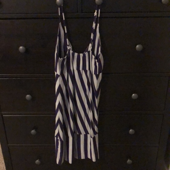 Purple and Gray Striped Dress - Picture 3 of 6